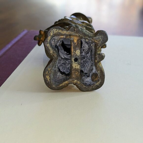 Cast Iron Vintage Brass Victorian Lady Torso Bust Cane Topper - Picture 6 of 10